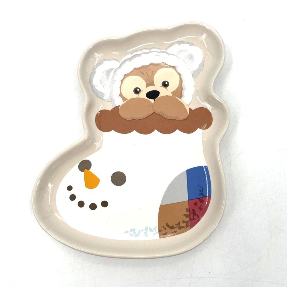 Tokyo DisneySea 2019 Duffy Bear Jolly Winter Holiday Stocking Plate Christmas